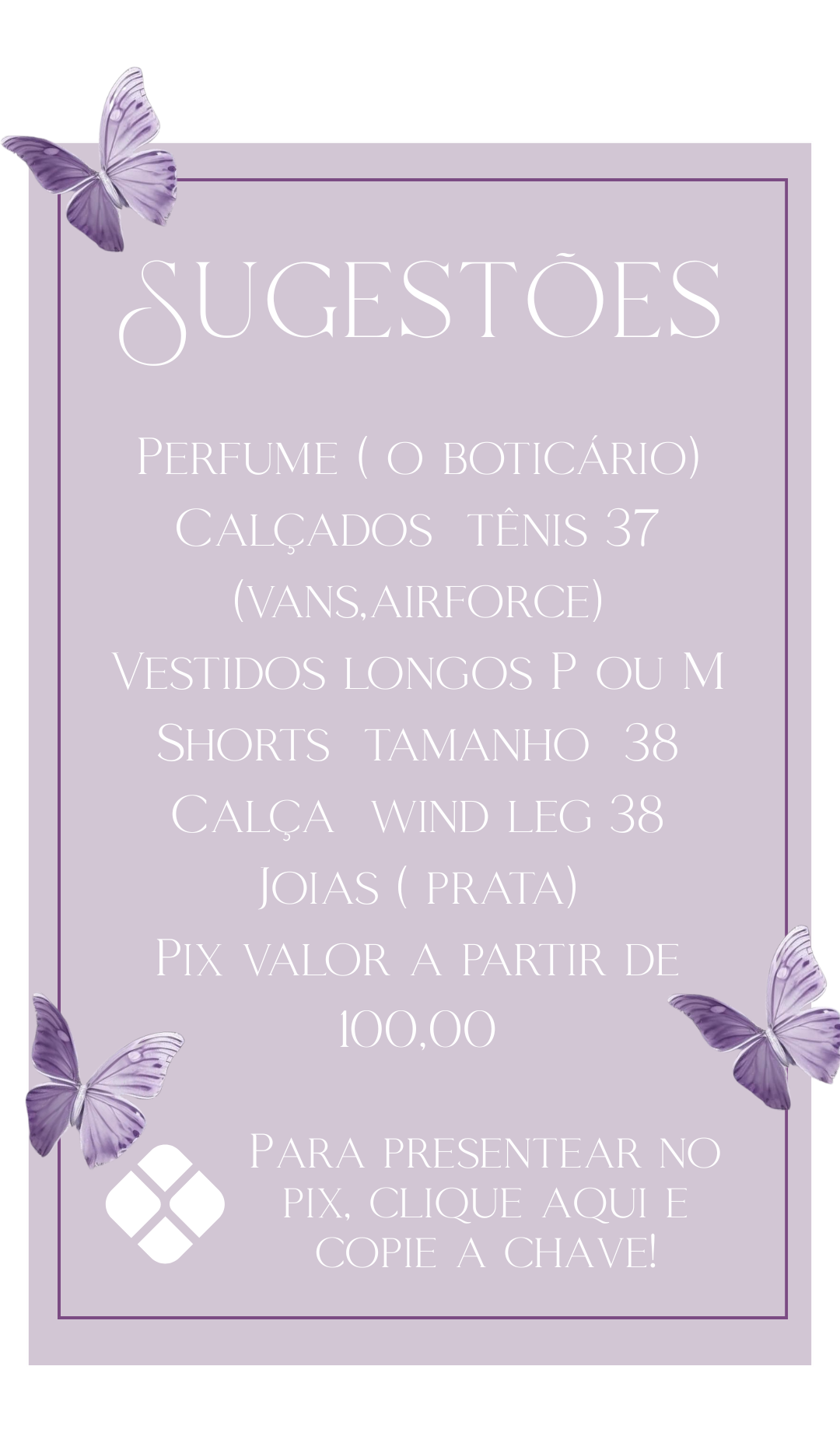 Sugestões de presente