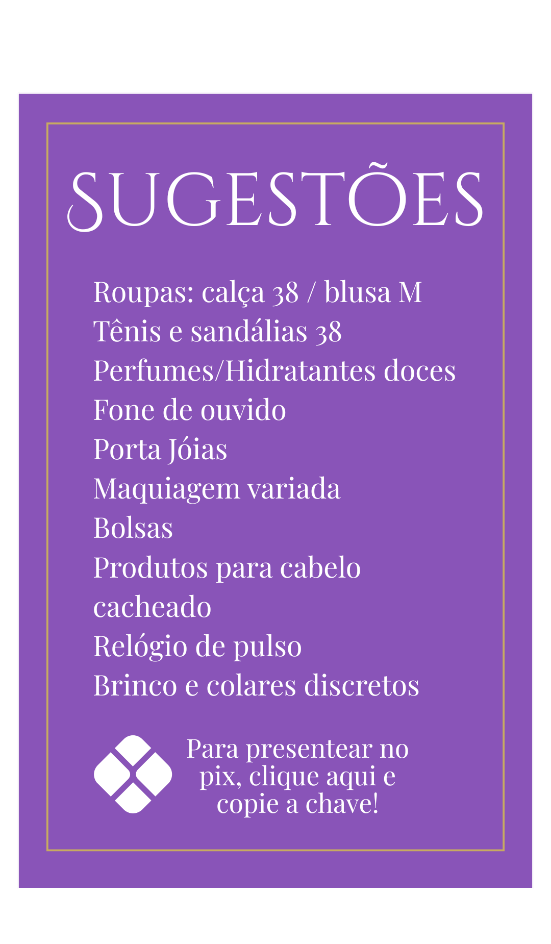 Sugestões de presente