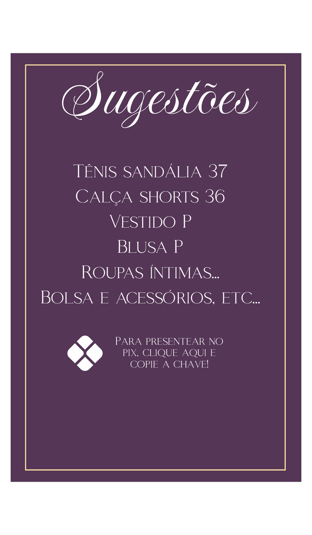 Sugestões de presente