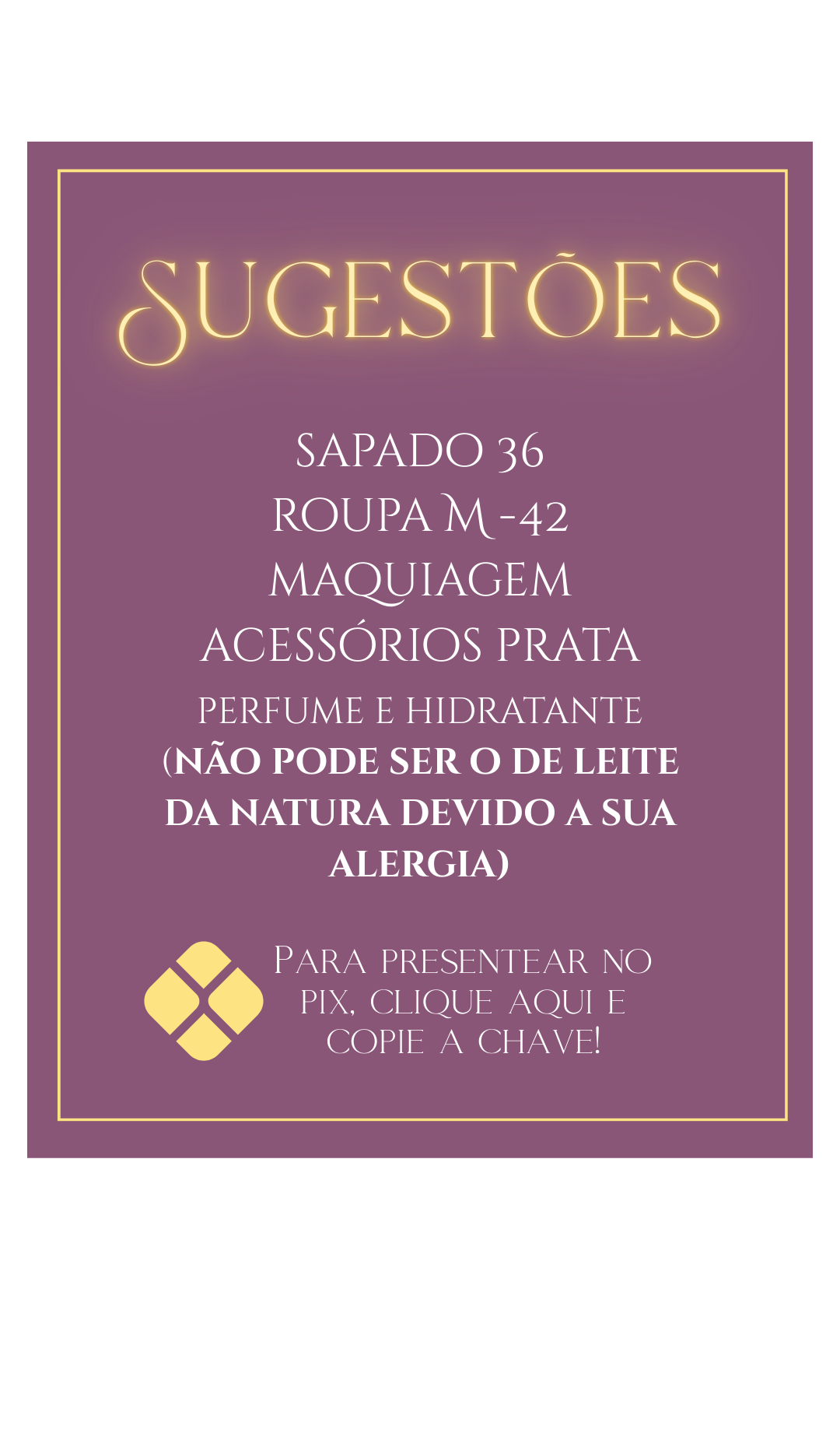 Sugestões de presente